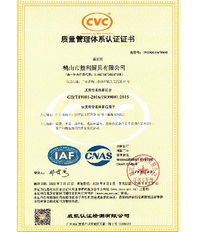 ISO9001質(zhì)量體系認(rèn)證